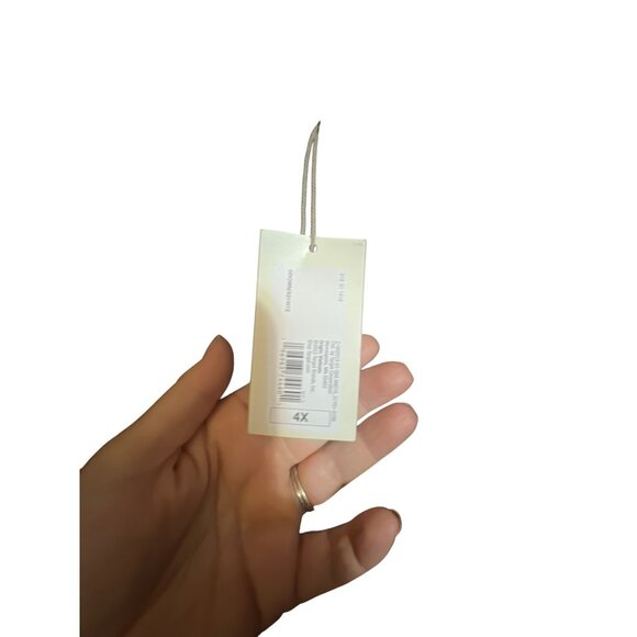 Ruffled Sleeve Square Neck Top By A New Day 4X Brown Cotton & Polyester Blend NW - Picture 4 of 6